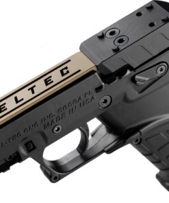 Kel-Tec P17 Pistol P17BBLKORTANS, 22 LR, 3.80", Textured Grips, Black Finish, Tan Slide, Optic Ready, 16 Rds