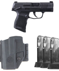 Sig P365 OR Manual Safety Tac-Pac Pistol 3659BXR3PMSTACPAC, 9mm, 3.1 in, Optic Ready, Polymer Grip, Nitron Finish, X-Ray 3 Sights, 12 Rd