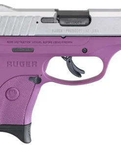 Ruger EC9s 9mm Carry Conceal Pistol with Purple Frame and Aluminum Cerakote Slide